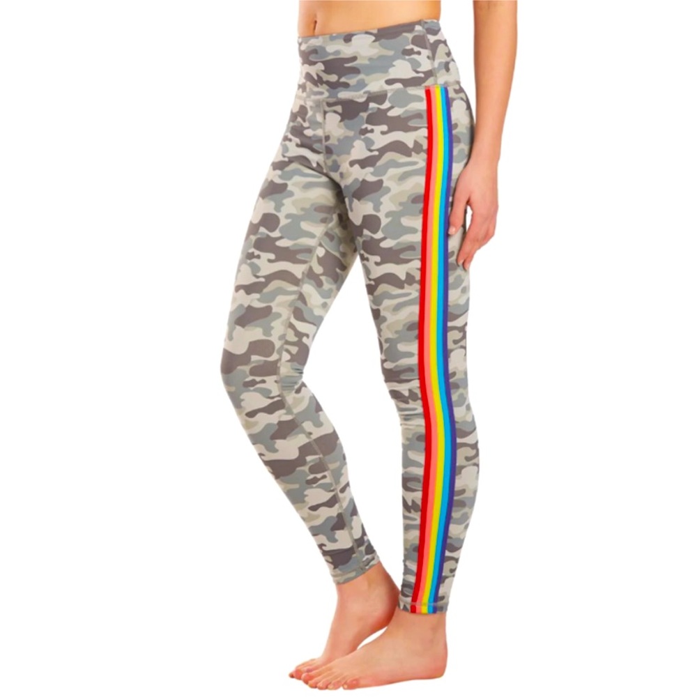 Spiritual Gangster Camo Rainbow Leggings Size S